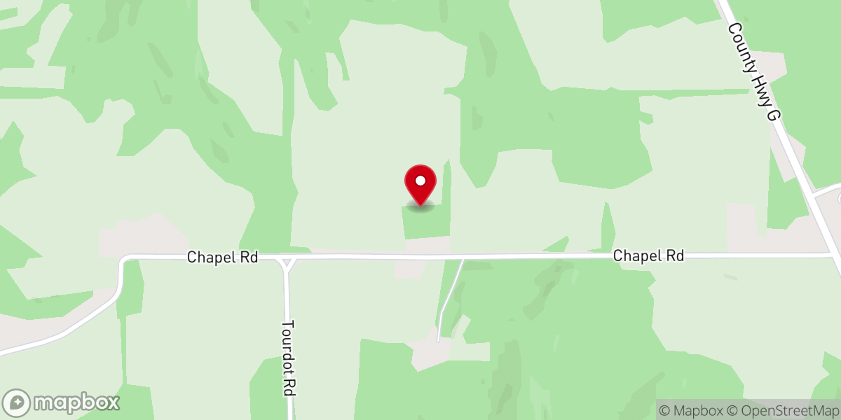 Map showing location of Our Lady of the Fields Chapel