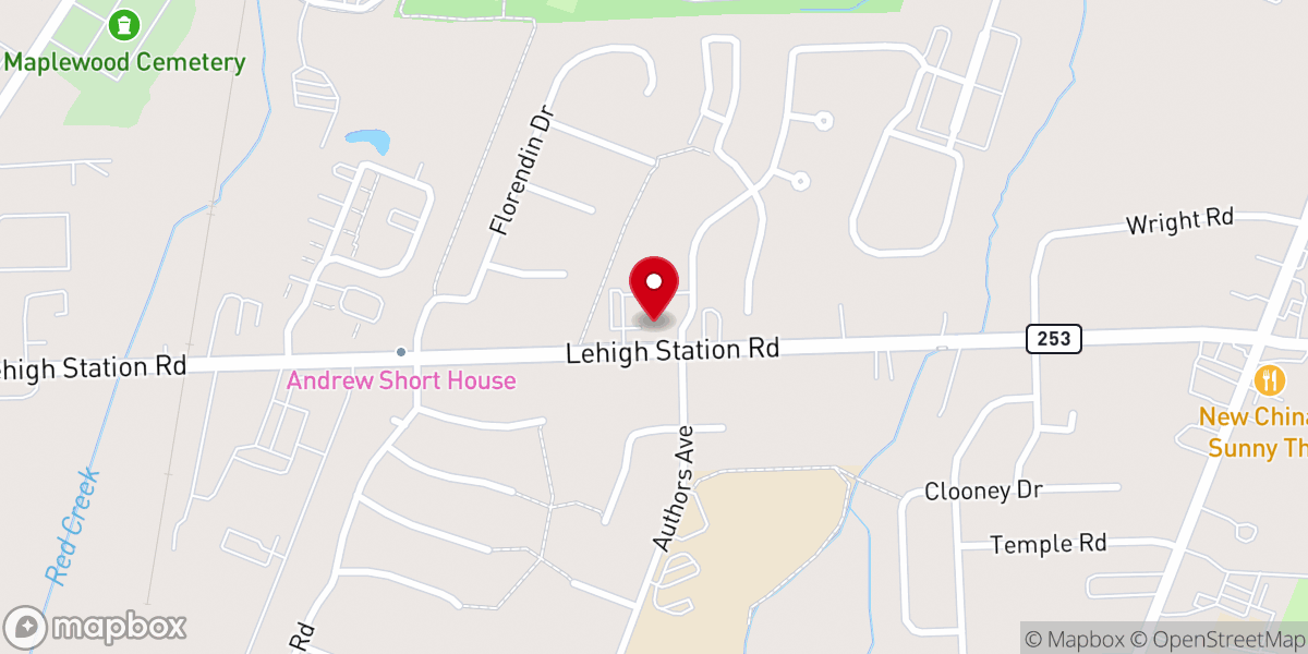 Map showing location of Henrietta United Church of Christ