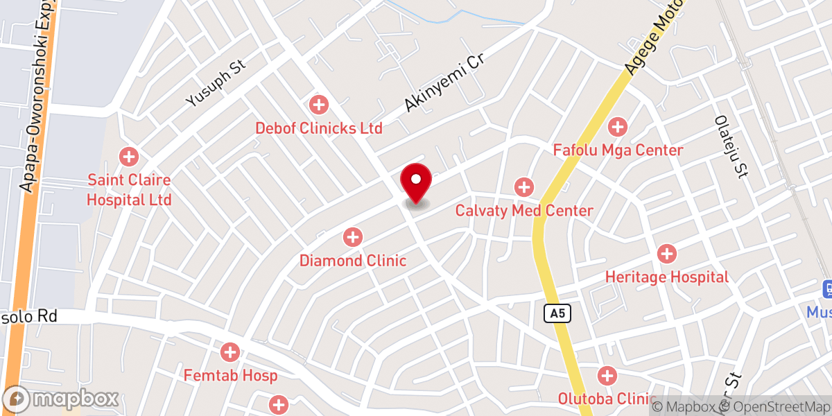 Map showing location of The Evidence Church