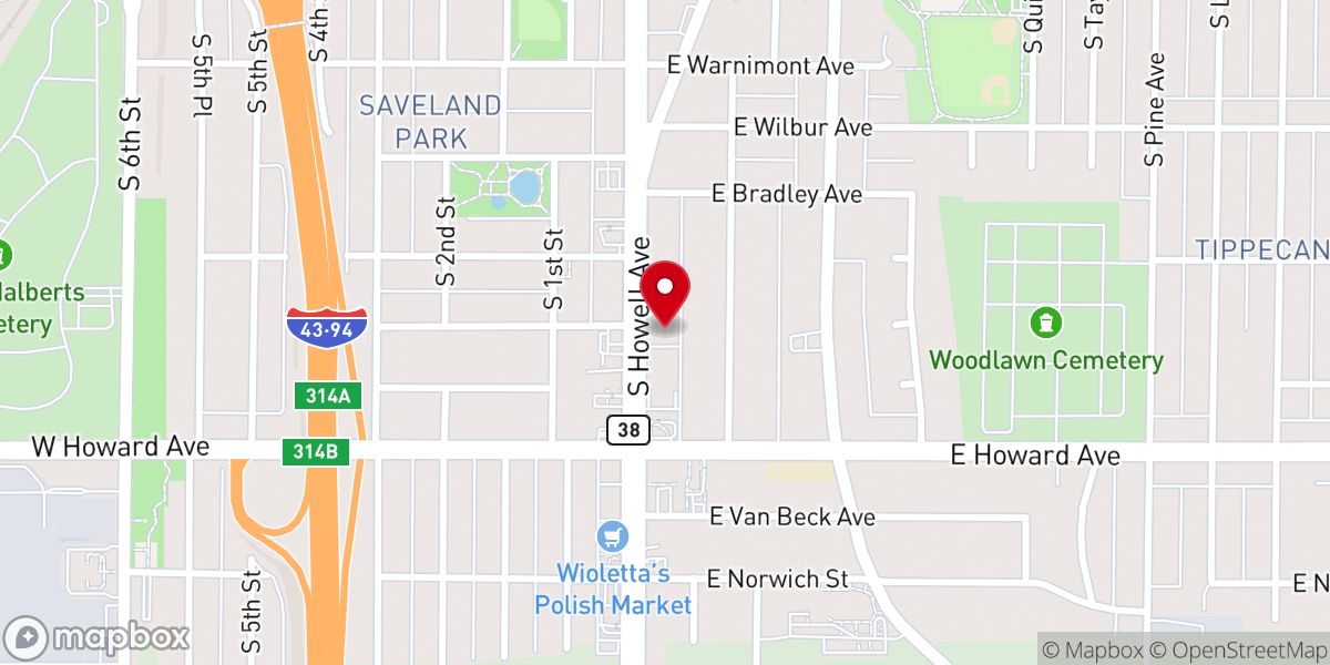 Map showing location of Souls Harbor Baptist Church