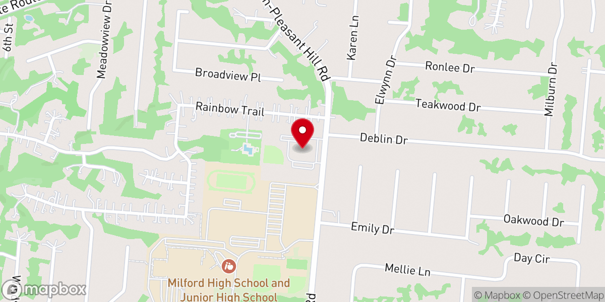 Map showing location of Trinity United Methodist Church