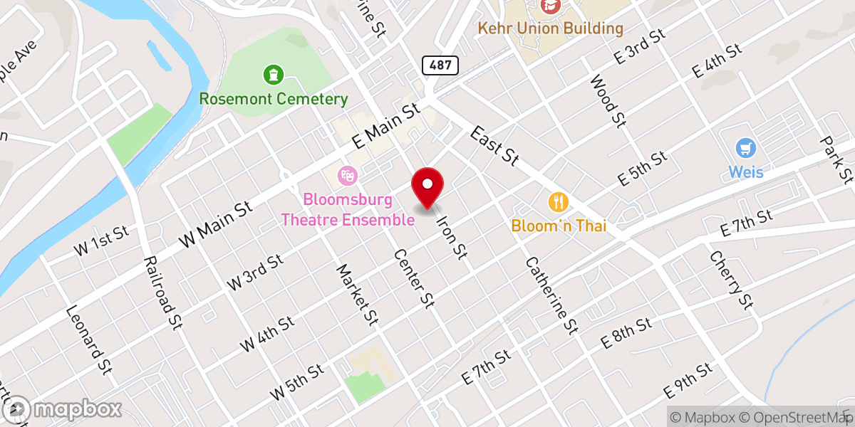 Map showing location of St Columba Catholic Church