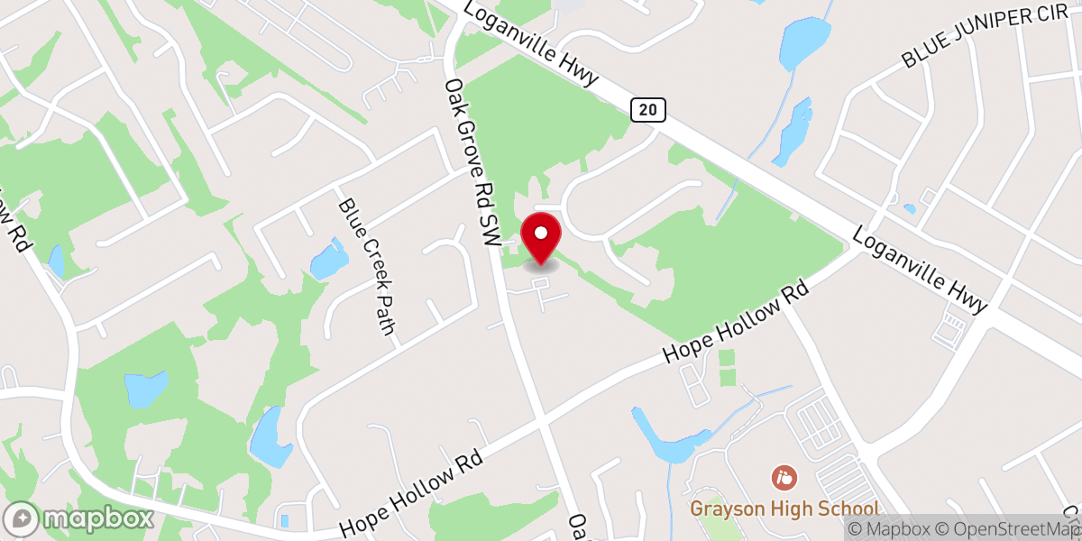 Map showing location of Sanctuary Baptist Church