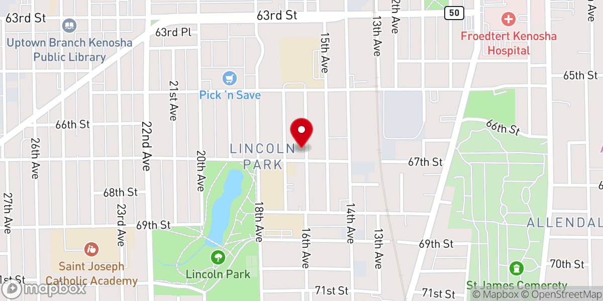 Map showing location of All Nation Pentecostal Church