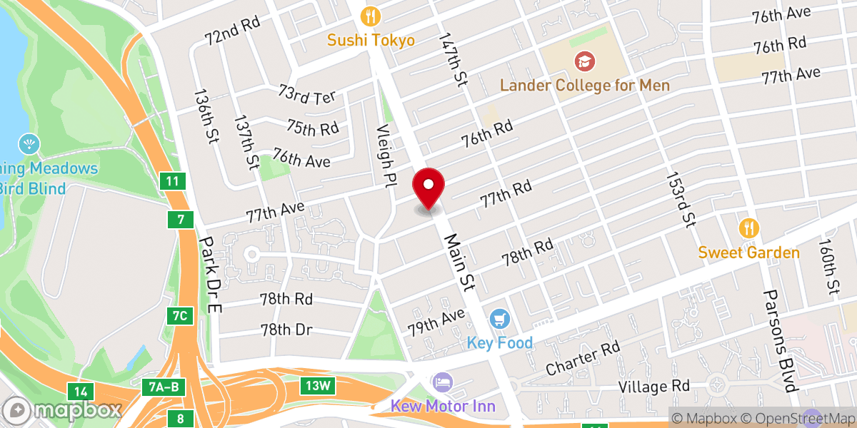 Map showing location of Queen of Peace Roman Catholic Church
