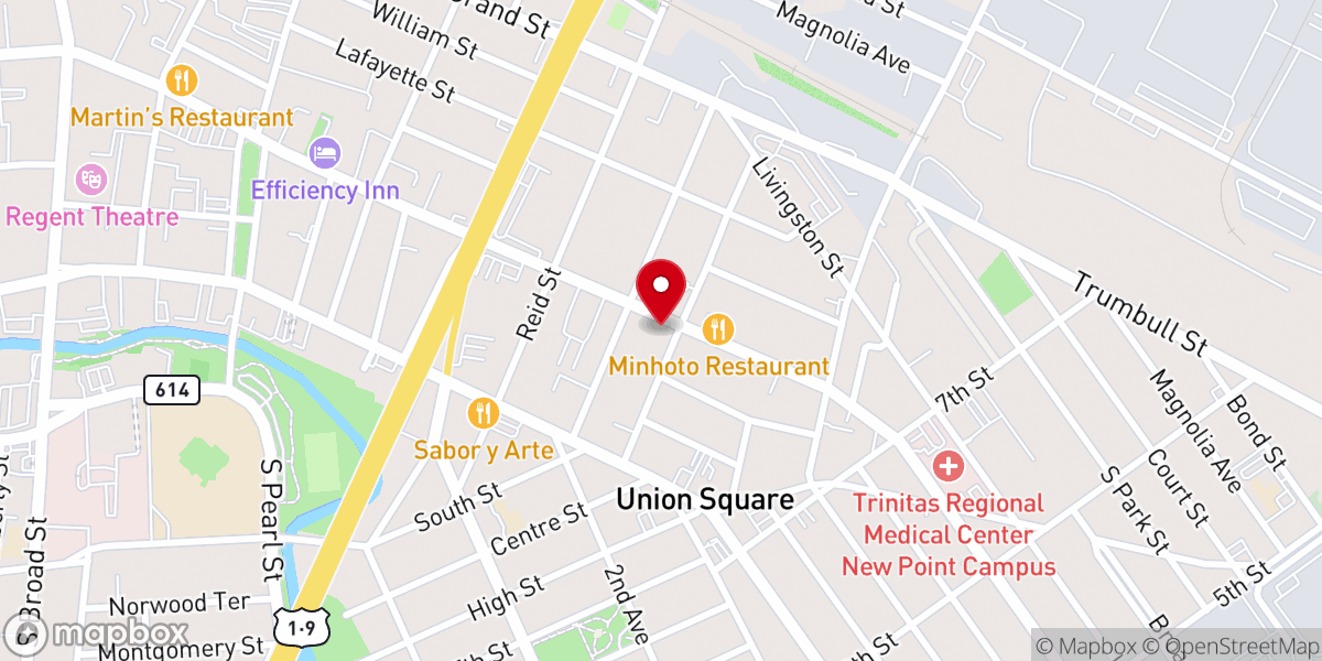 Map showing location of Our Lady of the Most Holy Rosary and St. Michael's Catholic Church