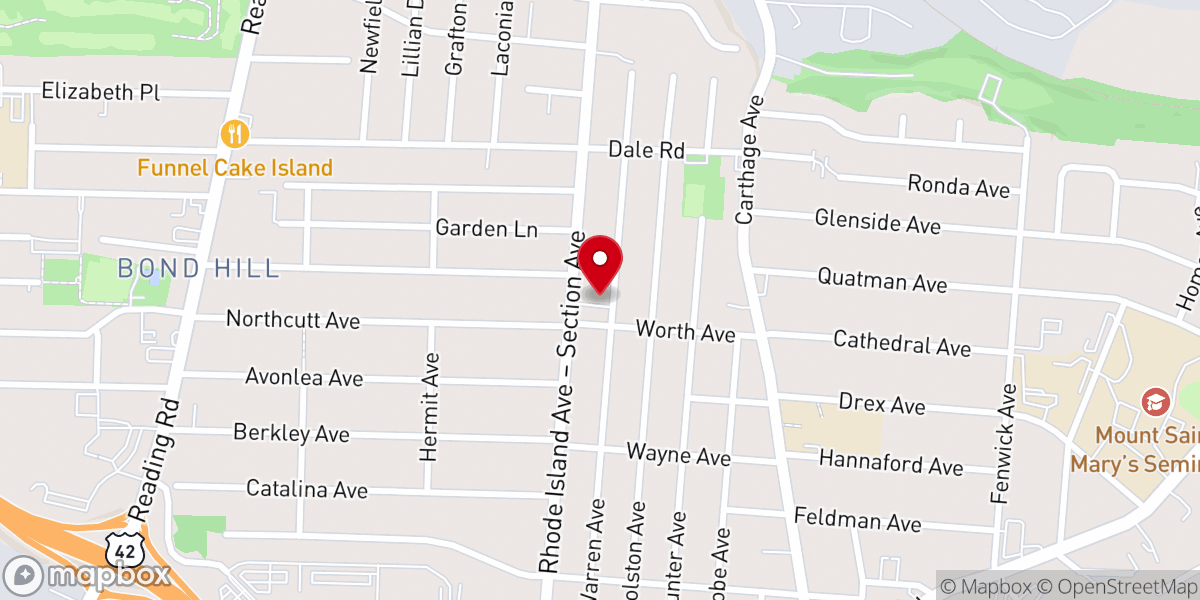 Map showing location of Norwood Wesleyan Church