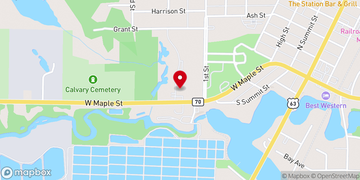 Map showing location of Spooner Wesleyan
