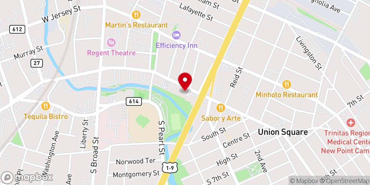 Map showing location of EVANGELICAL Church