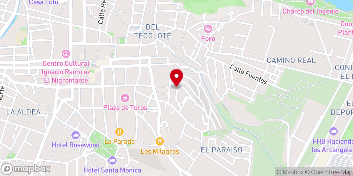 Map showing location of Mirador Cruz del Pueblo