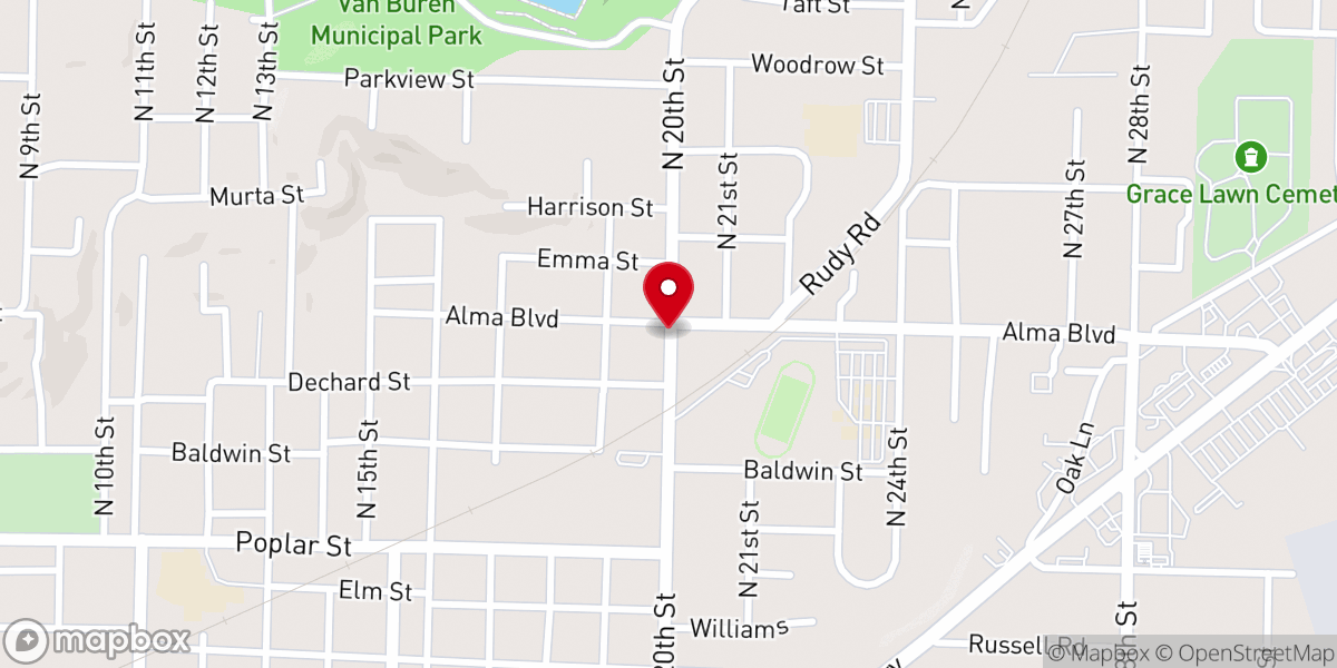 Map showing location of Freedom Ministry Church