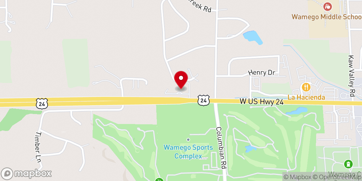 Map showing location of Trinity Baptist Church