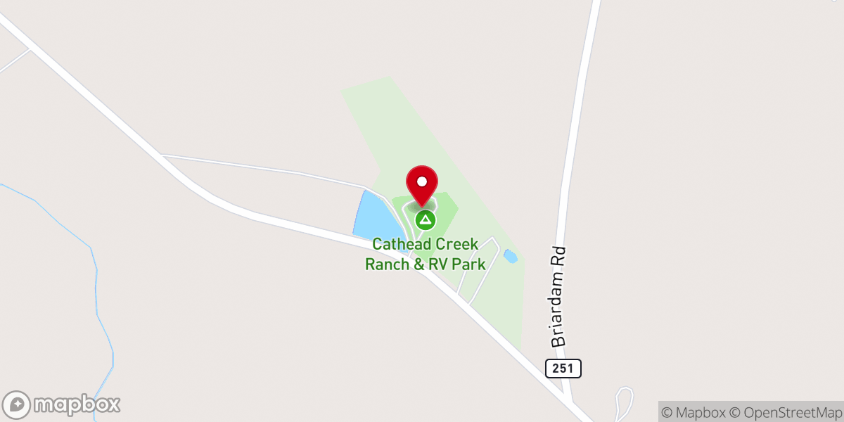 Map showing location of Cowboy Church