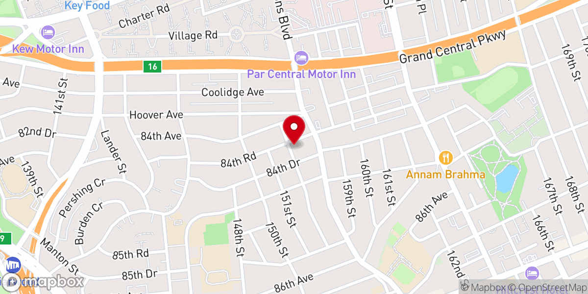 Map showing location of Greek Orthodox Comm Street