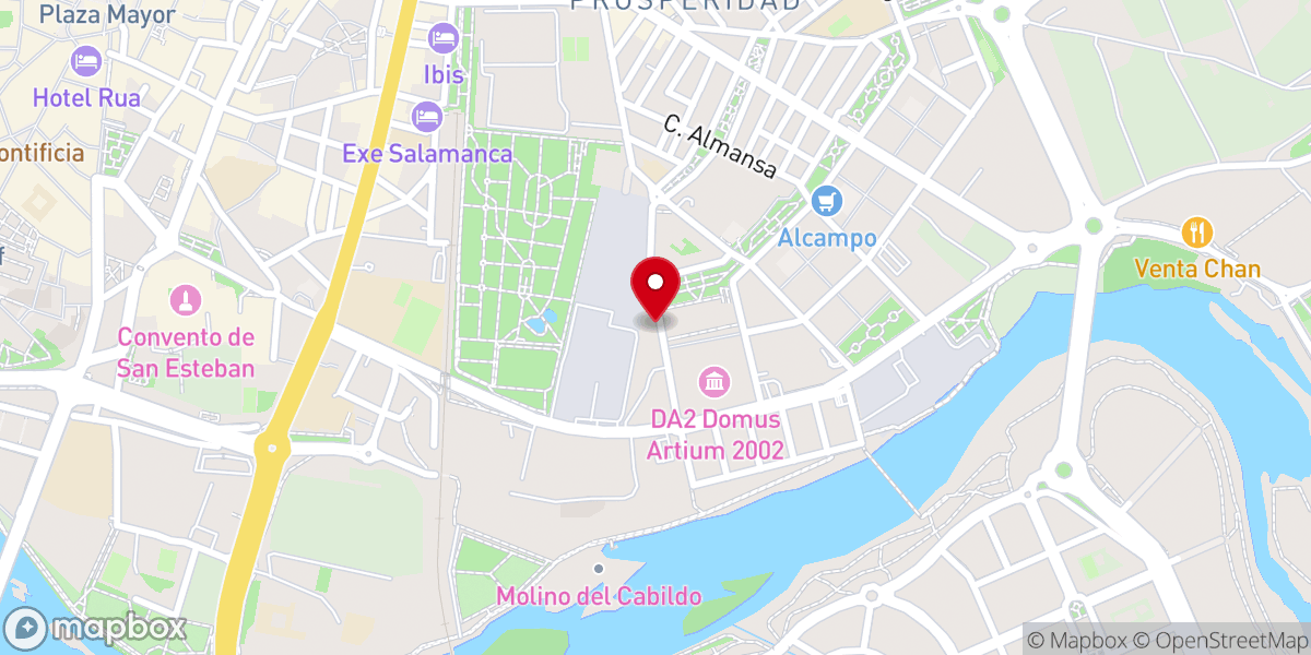 Map showing location of Iglesia Evangélica Generación F5