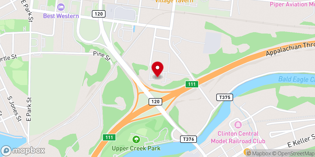 Map showing location of Big Woods Bible Church