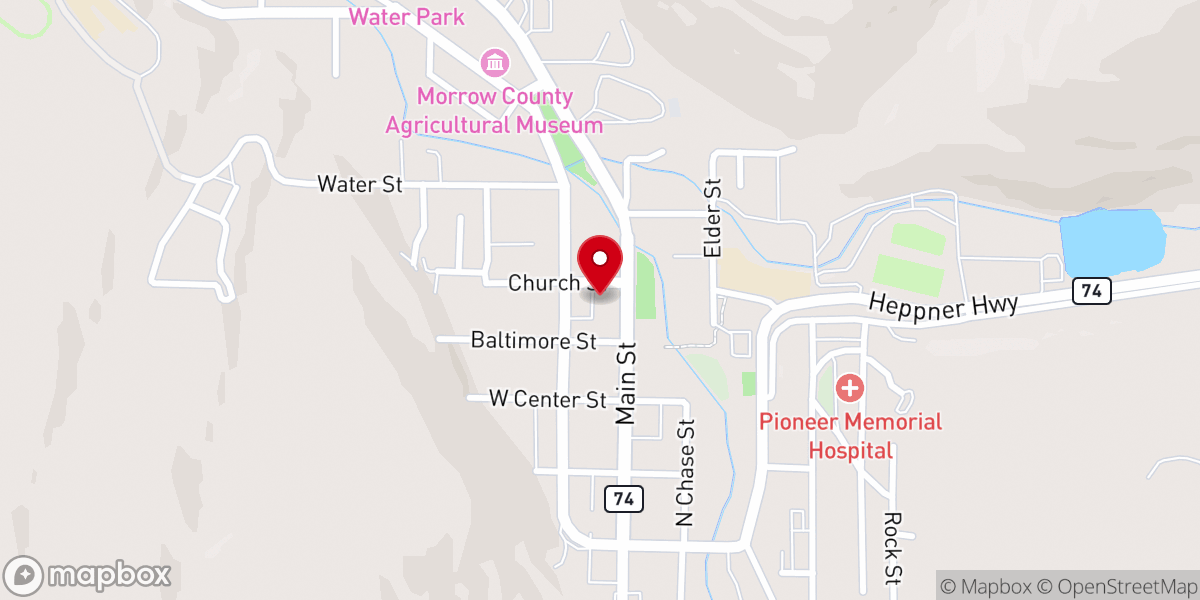 Map showing location of All Saints Episcopal Church