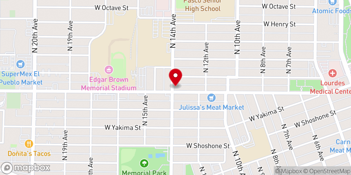 Map showing location of Iglesia Bautista El Calvario