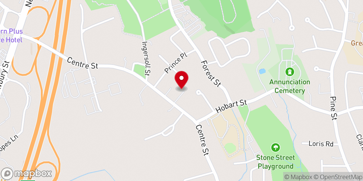 Map showing location of Salem Village Parsonage