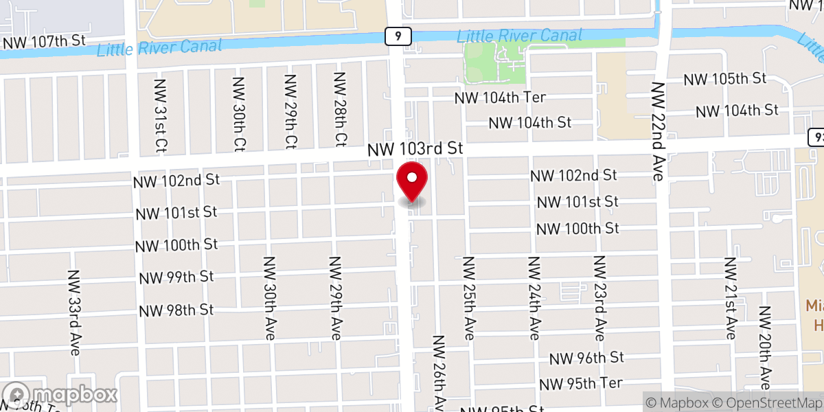 Map showing location of Ministerio Pentecostal La Fe En Jesuscristo