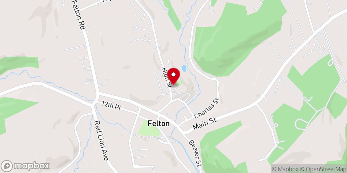 Map showing location of Bethany Felton Church