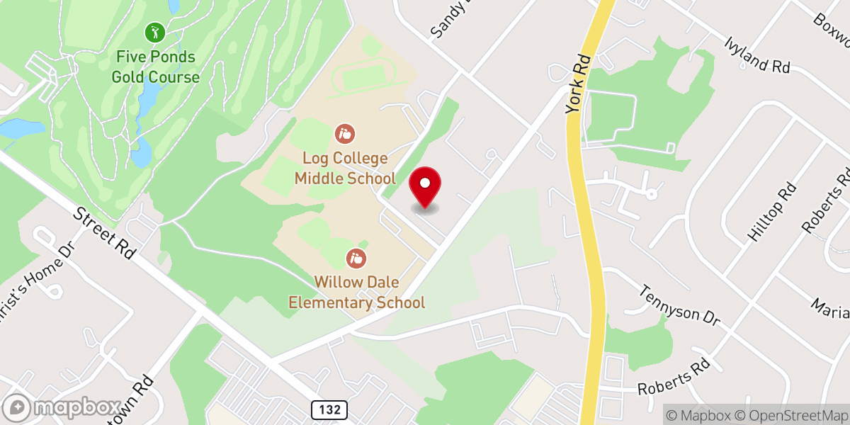 Map showing location of Warminster Baptist Church
