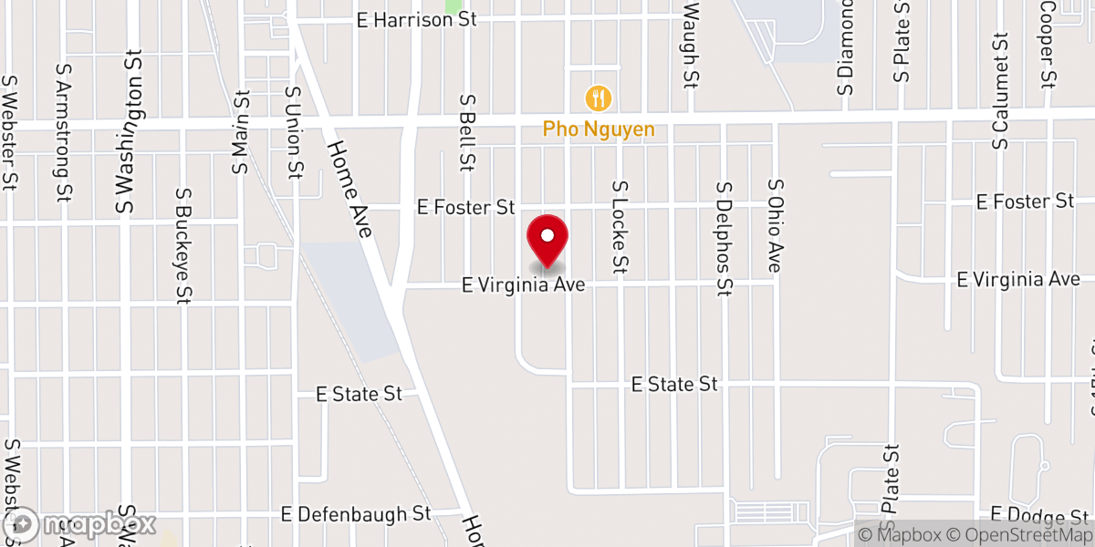 Map showing location of Trinity Church