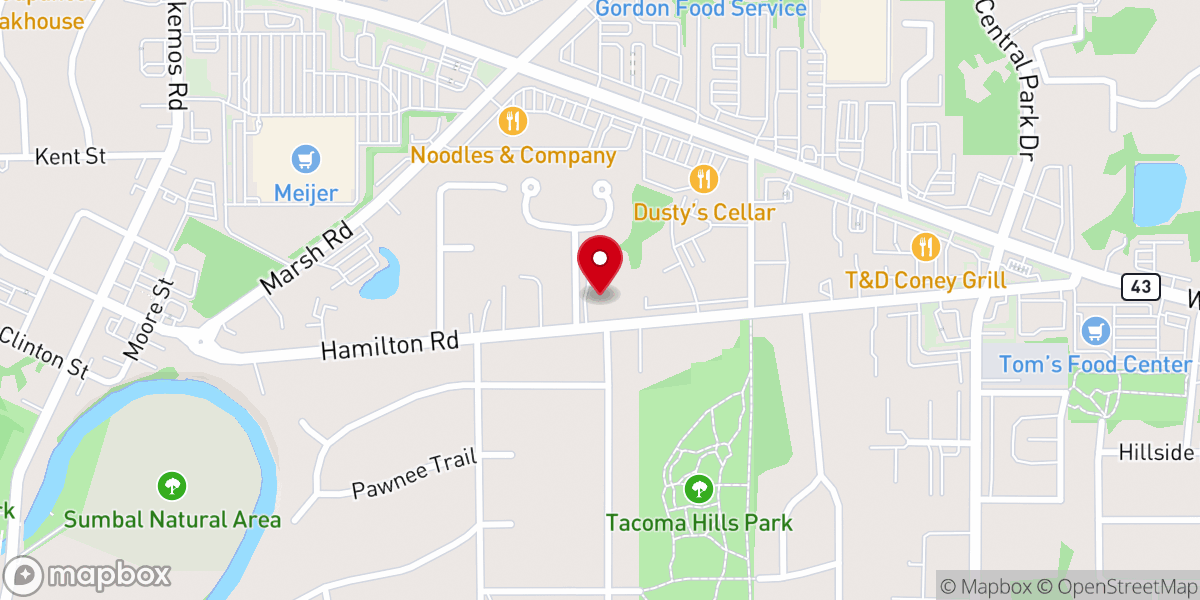 Map showing location of The Lord's Church of Lansing