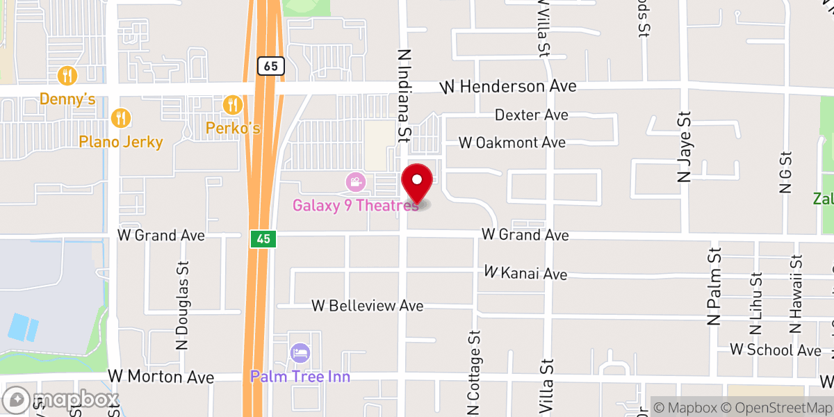 Map showing location of Grand Avenue United Methodist Church