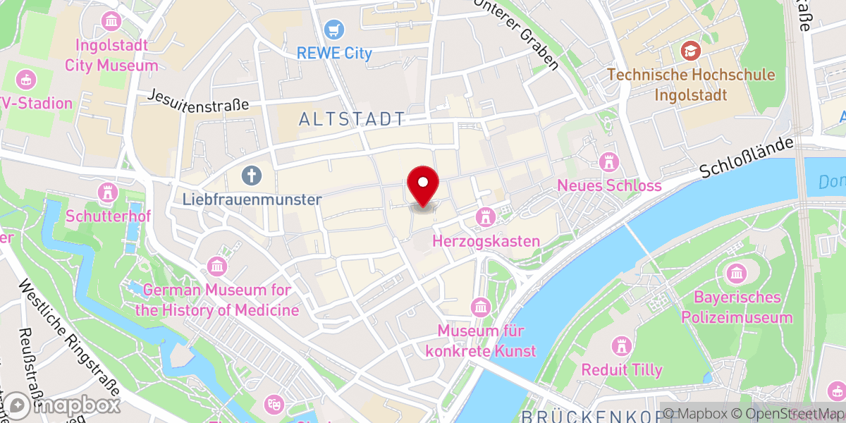 Map showing location of Dekanatsbüro Ingolstadt