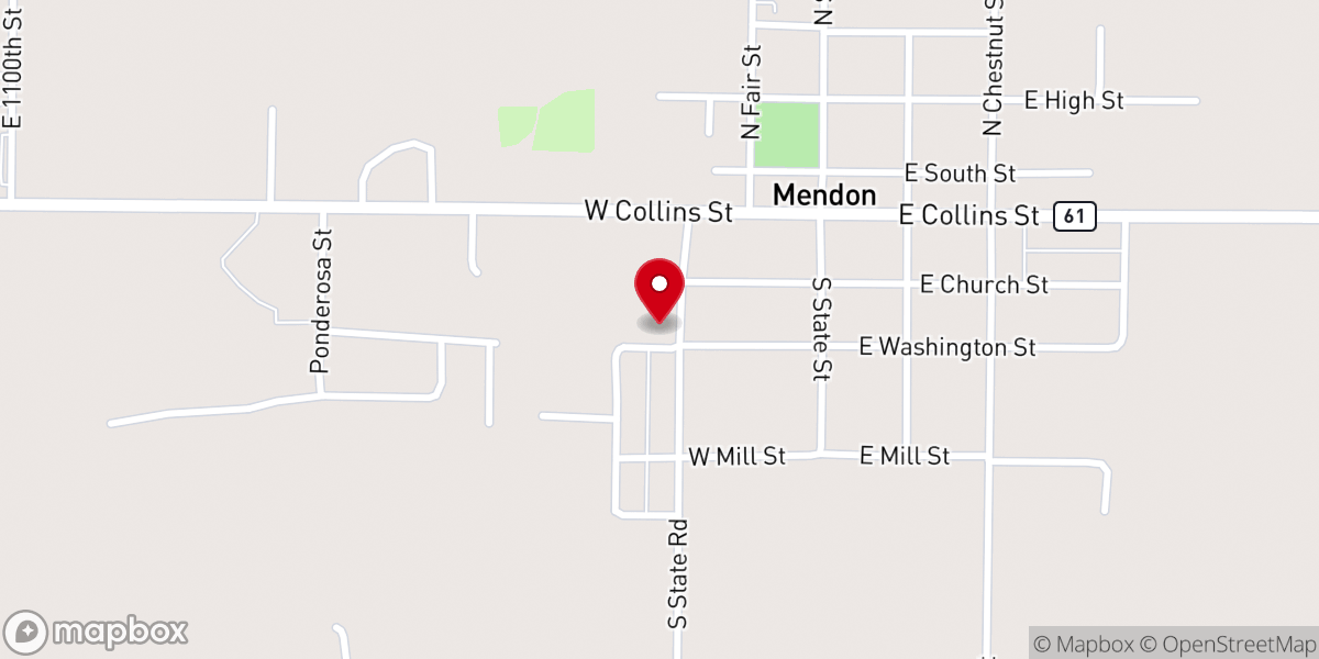 Map showing location of St Edward Catholic Church