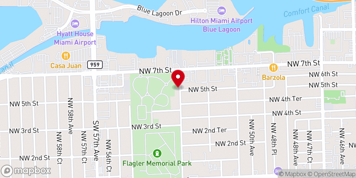 Map showing location of Church of Christ Flagler Grove