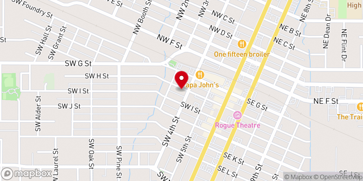 Map showing location of First Christian Church
