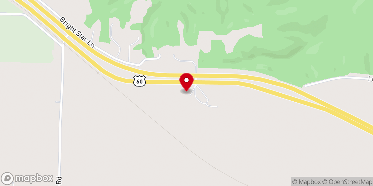 Map showing location of Cedar Gap Baptist Church