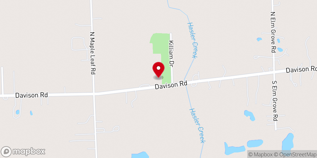 Map showing location of Glad Tidings Church