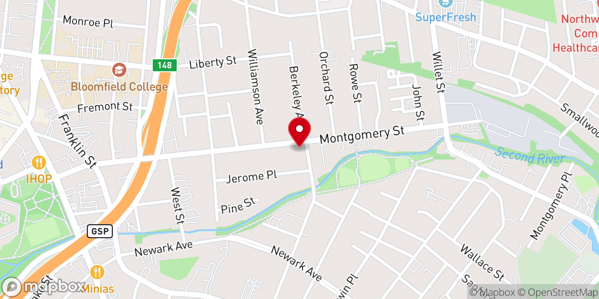 Map showing location of Christian Faith Center Inc