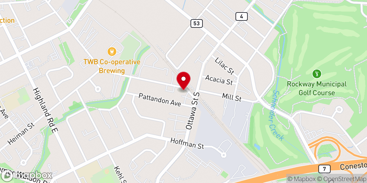 Map showing location of Bethel Evangelical Church