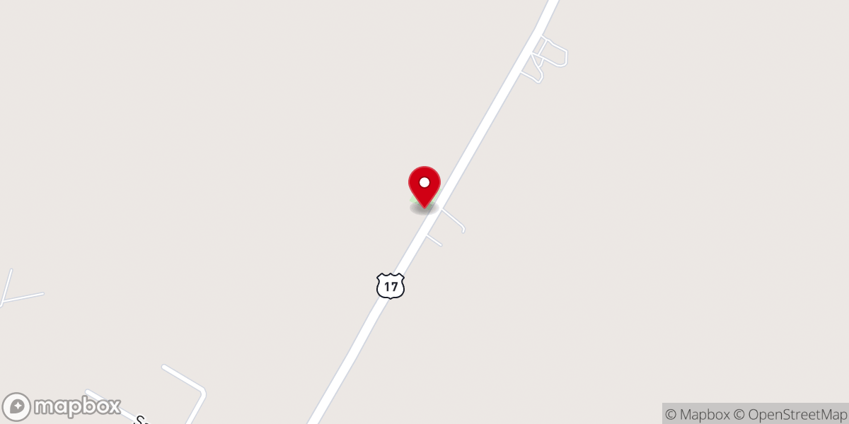 Map showing location of Beach Hill Baptist Church