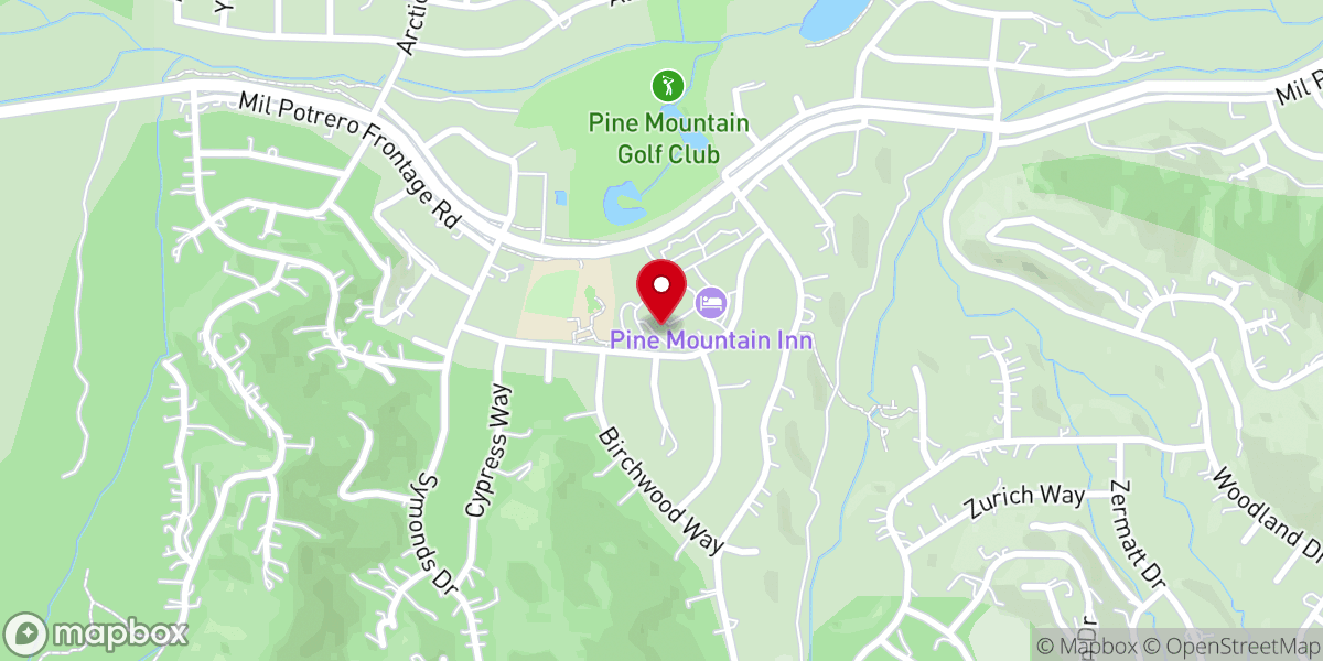 Map showing location of Pine Mountain Christian Community Church