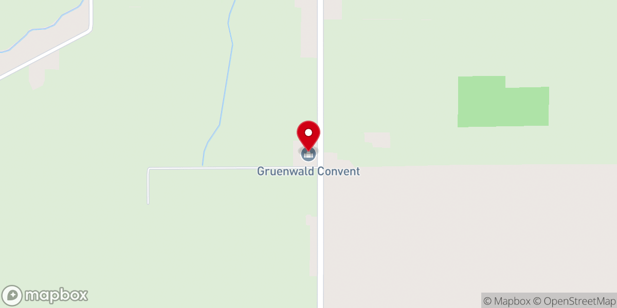 Map showing location of Gruenwald Convent