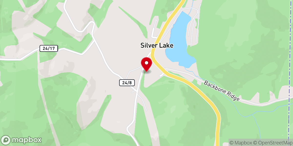 Map showing location of Our Lady of the Pines
