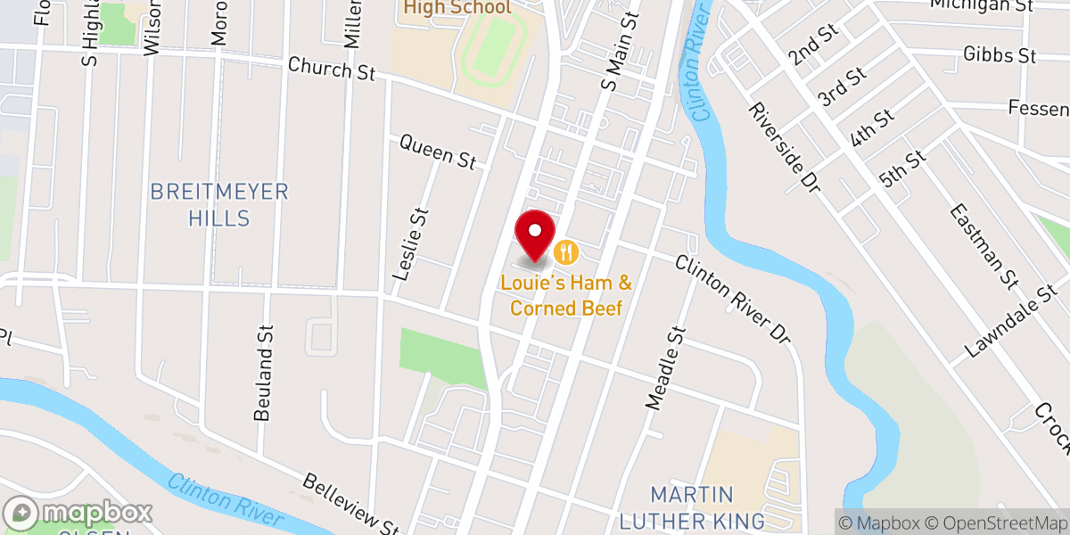 Map showing location of The Worship Center