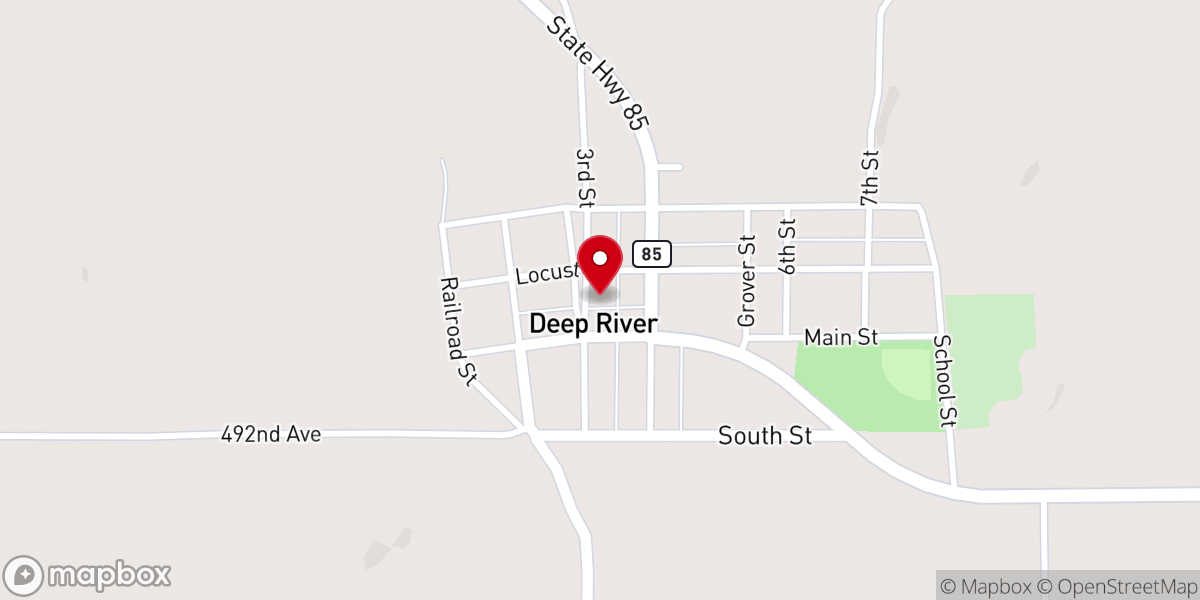 Map showing location of United Church of Deep River