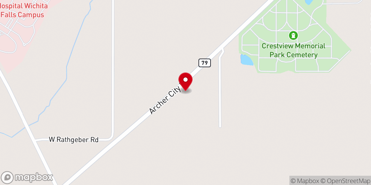 Map showing location of Lakeview Assembly of God