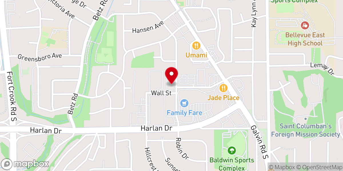 Map showing location of Glory Tabernacle Church