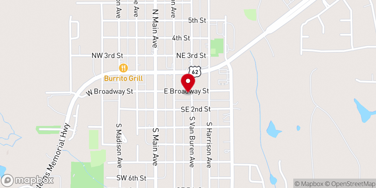 Map showing location of Trinity Holiness Church