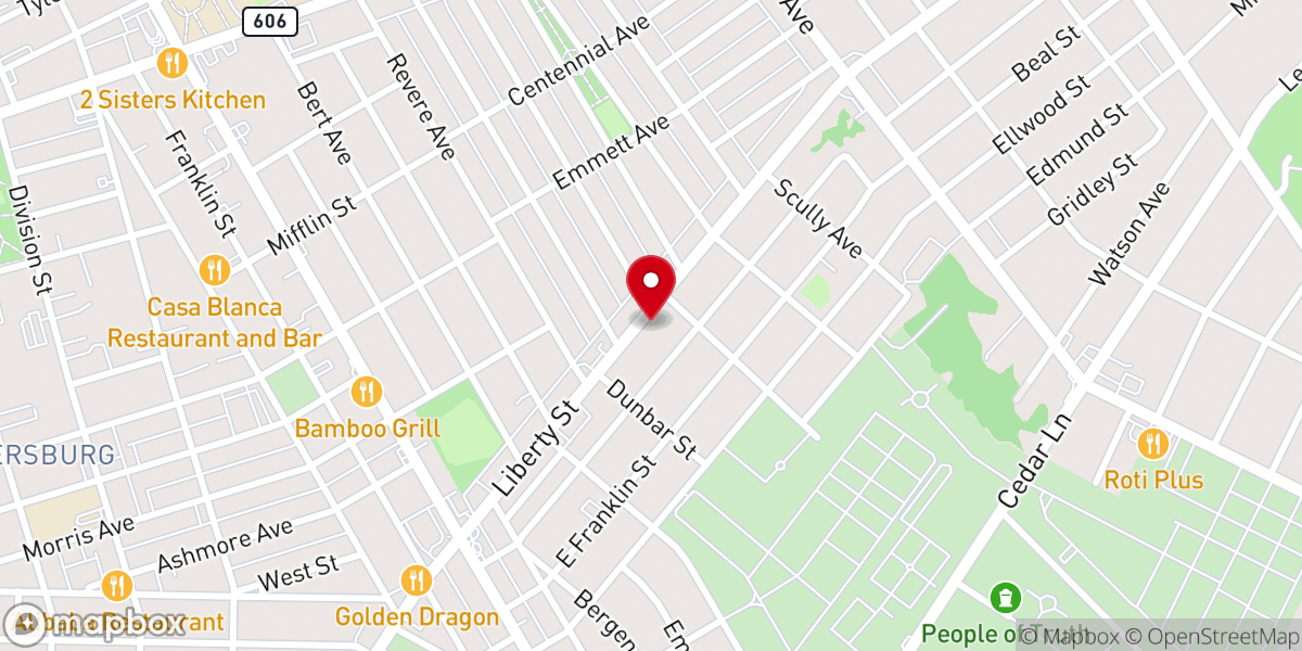 Map showing location of Chambers Methodist Church