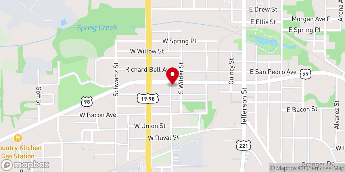 Map showing location of Church of God of Prophecy - Hampton Springs