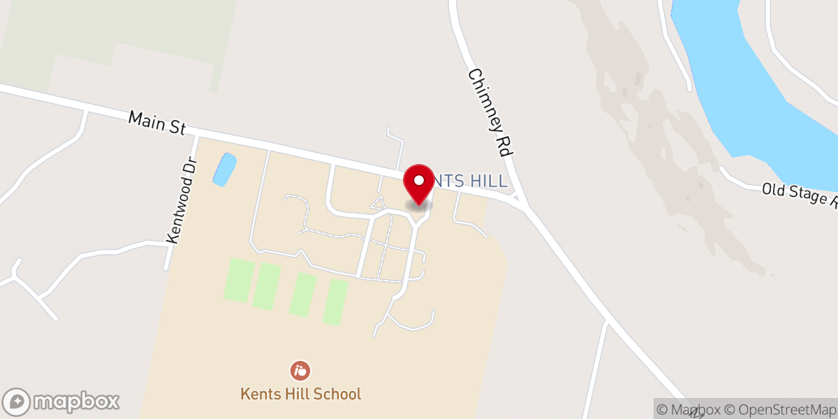 Map showing location of Kents Hill School