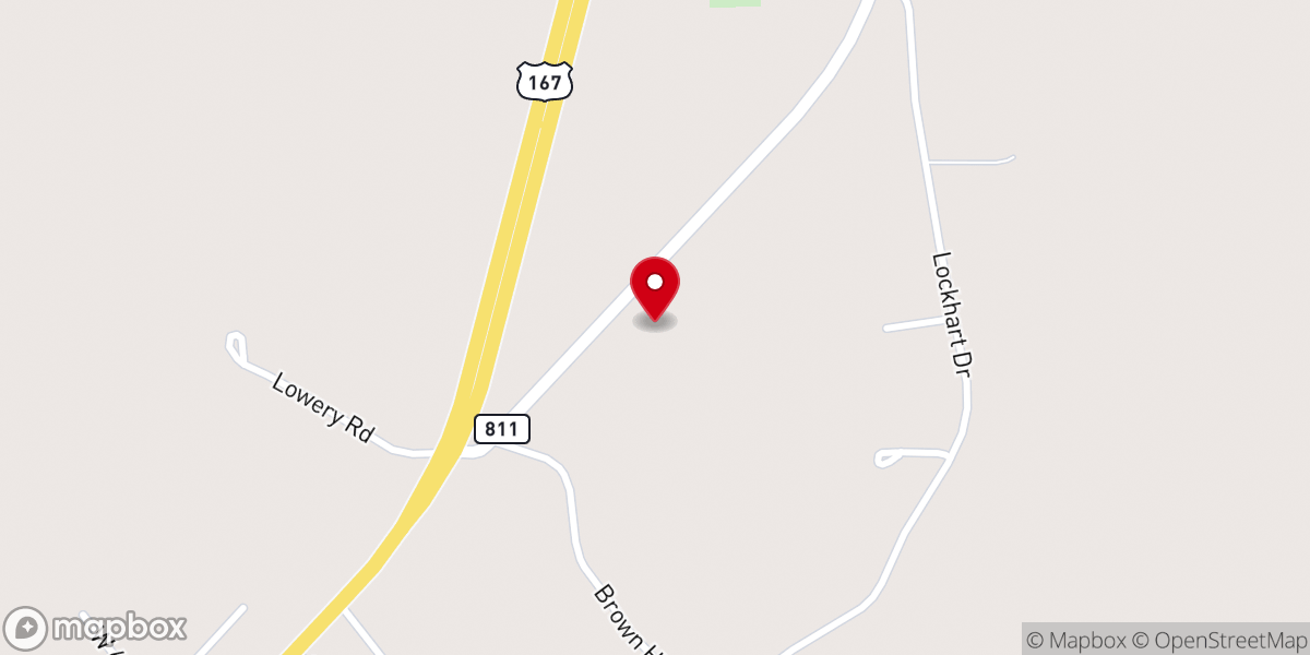 Map showing location of North Hodge Church of God